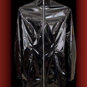 “Evil Whatever” PVC Front-Zip Dress